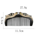 peigne corne oiseau noir