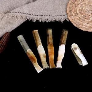 peigne en corne de boeuf pour barbe