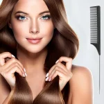 accessoire coiffure peigne à queue en métal noir