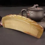 peigne naturel en corne de buffle