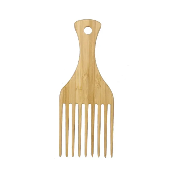 peigne afro en bambou naturelle
